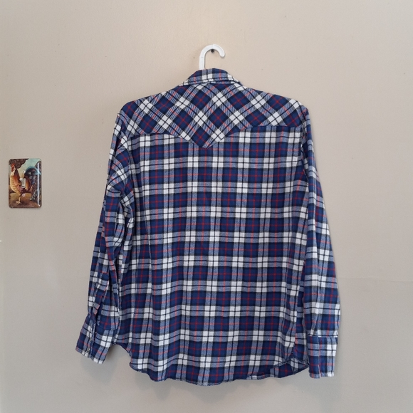 Wrangler Pearl Snap Button Up Western Mens Shirt Mens Size L - Picture 3 of 4